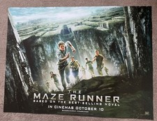 MAZE RUNNER original British quad cinema poster 30x40"