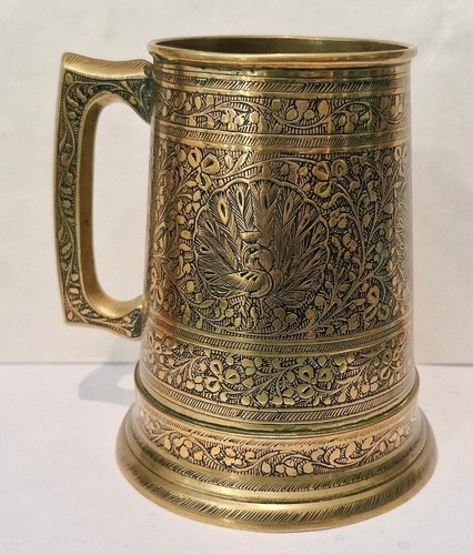 Vintage brass tankard - vintage,
