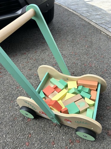 Wooden baby walker - wooden,