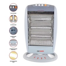Lloytron 1200W Halogen Heater with 3 Heat Settings & 90° Oscillation - UK