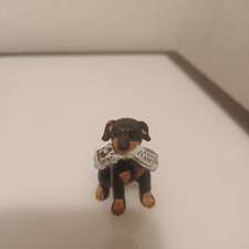 PUPPY IN MY POCKET ROTTWEILER WITH NEWSPAPER MINIATURE
