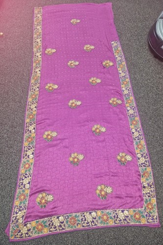 Magenta embroidered designer - embroidered,