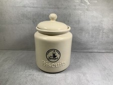 MRS BRIDGES Traditional Biscuit Jar Cookie Jar Cream Ceramic Biscuit Barrel Tin