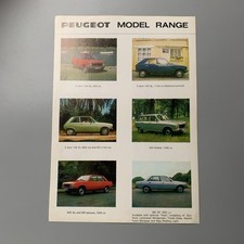 Peugeot range sales leaflet
