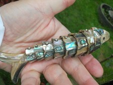 Articulated Vintage Fish Abalone shell Bottle Opener