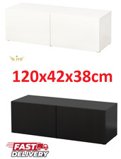 New IKEA BESTÅ Shelf Unit With Doors 2 Colors 120x42x38 cm Durable