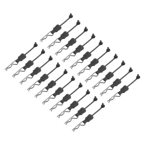 20pcs body clips pins - clips, black