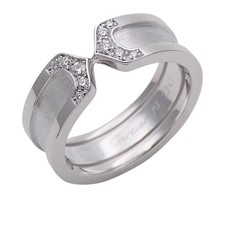 Cartier ring for men and women, 750WG diamond C2 white gold, size 51, approximat