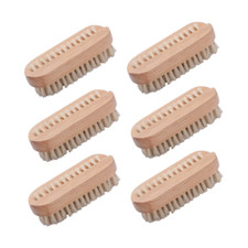 6 x Wooden Nail Brushes