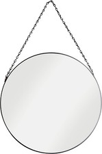 Round Mirror Black Frame 38cm