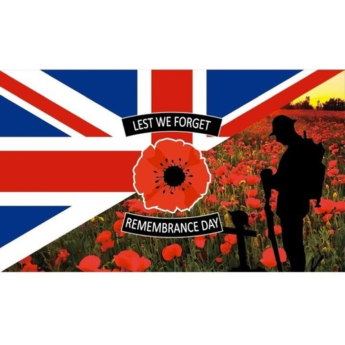 Lest we forget - 5', flag