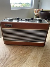 Vintage Roberts R606-MB VHF/MW/LW Radio Brown with Power Cable- Tested & Working