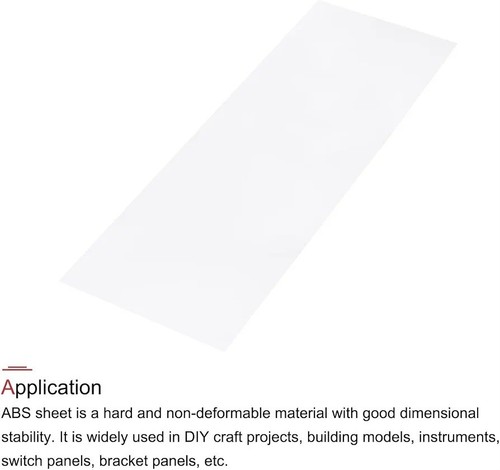 White abs plastic - white, sheet