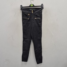 Holland Cooper Jodhpur Cotton Jeans Pants Trousers Black Denim Size Uk 6 W 24"