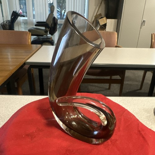Smoked glass horn shaped - glass,