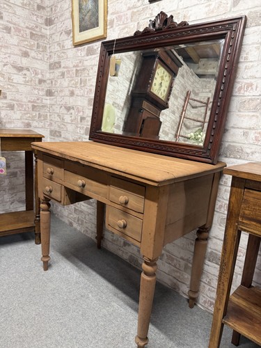 Stripped mahogany desk - stripped,