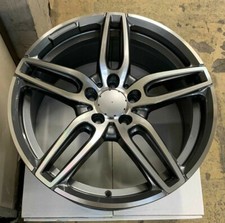 4 X 19" ES AMG SPORT ALLOY WHEELS FIT MERC C CLASS E CLASS S CLASS GREY POLISH