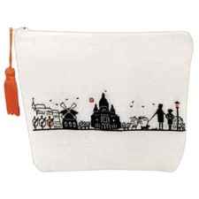 Le Bonheur des Dames bag counted petit point kit "Pochette Right Bank", 19x13x4c