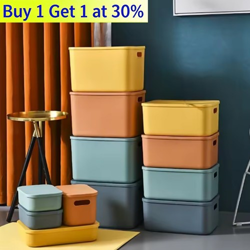 6xstorage boxes with lids - with,
