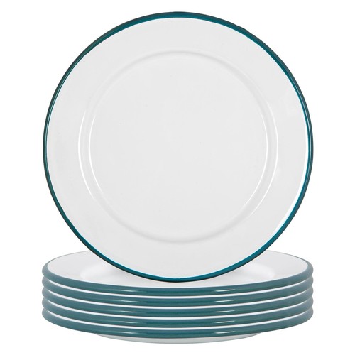 White enamel side plates - white,