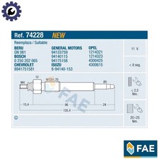 4x GLOW PLUG 74228 FOR