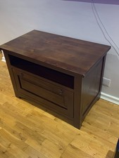 Solid Mahogany Television Stand 90 x 52 x 65 high, brown, good condition.