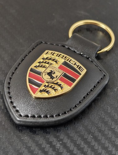 Porsche keyring black new - keyring,