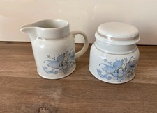 Royal Doulton “Inspiration” Lambeth Stonewear 1975 milk jug & sugar jar vintage