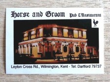 Matchbox label Pub Inn Horse & Groom Leyton Cross Road Wilmington Kent MF780
