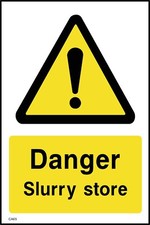 Danger slurry store sign - slurry,