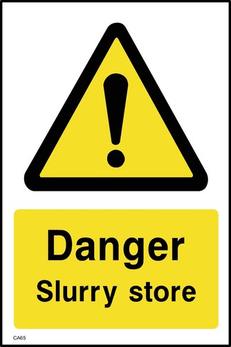 Danger slurry store sign - store,