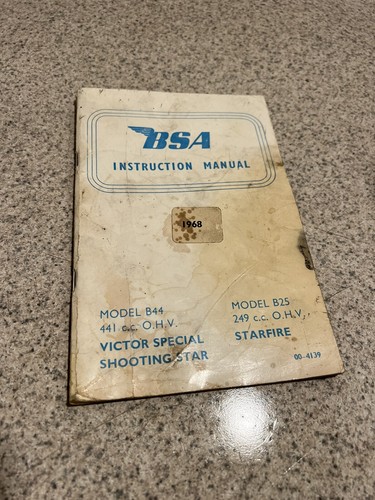 Bsa owners handbook manual - handbook,