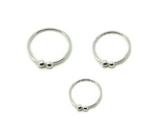 Sterling Silver Fake Nose Ring Hoop Cartilage Tragus Hoop Body Jewellery 