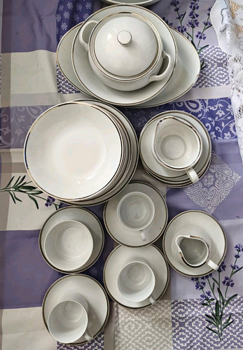 White porcelain tea set glossy - white,
