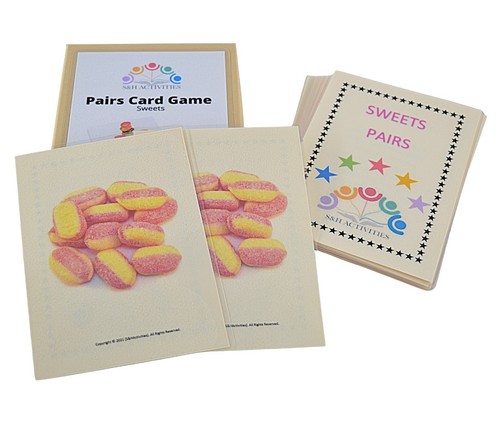 Pairs card game sweets - card,