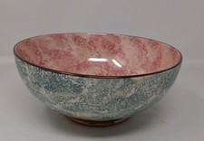 Vintage Ceramic Lustre bowl in Greens & Pinks, by Govancroft Glasgow