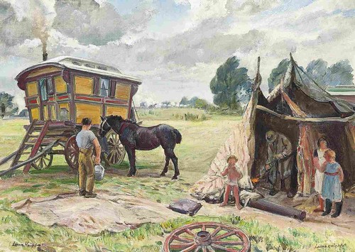 Laura knight gypsy wagon - knight, and