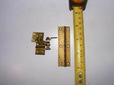 vintage clock door hinges a pair & a single  and a turn catch