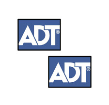 ADT vinyl laminated stickers alarm security shed workshop garage pir