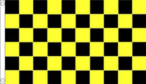 Black and yellow check - black,