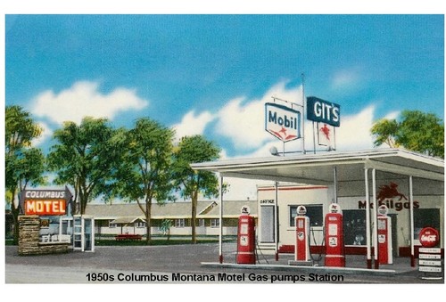 1950s columbus montana motel - 1950s,