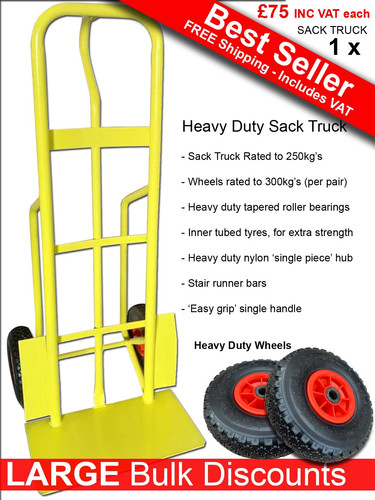 Heavy duty yellow sack truck - duty, /