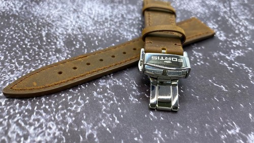 Fortis brown leather strap - brown,