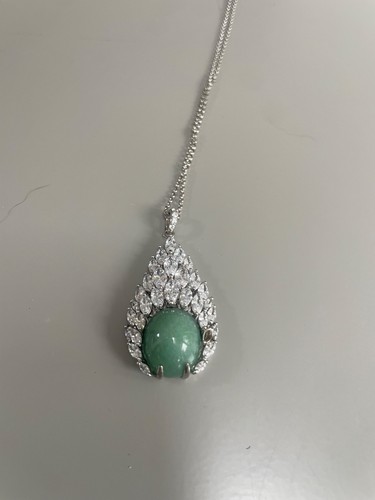 Tova qvc silver jade pendant - jade,