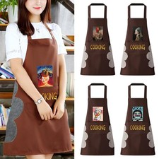 Funny Chef Apron Kitchen Waterproof Pocket Cook Catering Unisex BBQ Apron