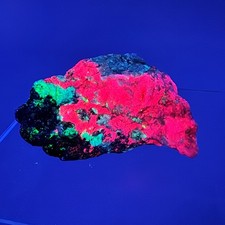 Superb Fluorescent Tugtupite: Kvanefjeld deposit, Ilímaussaq, Greenland- Rare!