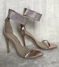 Rose Gold Sandals Size 7 EUR 40 Wedding Occasion Party High Heels NWT RRP £24.99