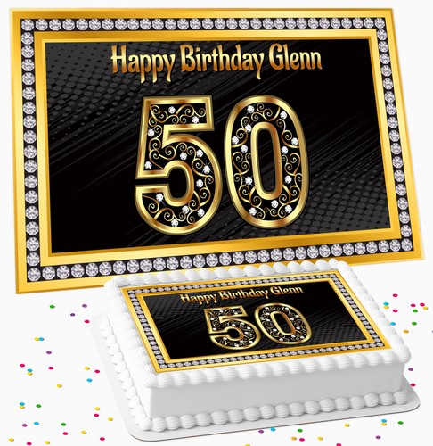 Black gold birthday party - black,