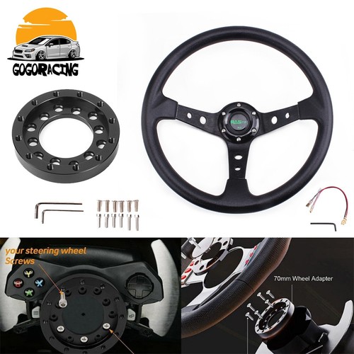 Inch black steering wheel - 14",