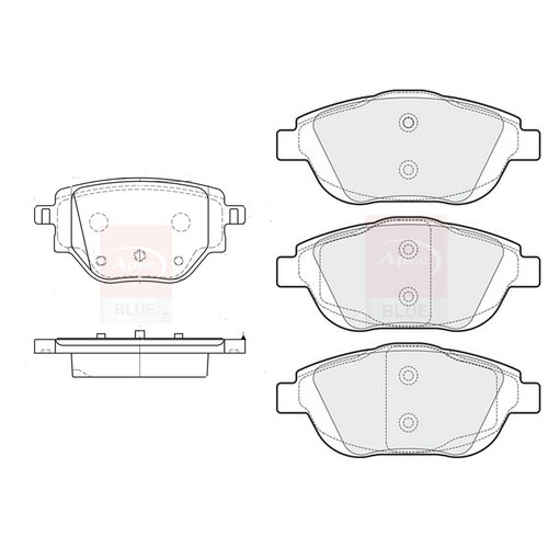 Apec front rear pads - front,